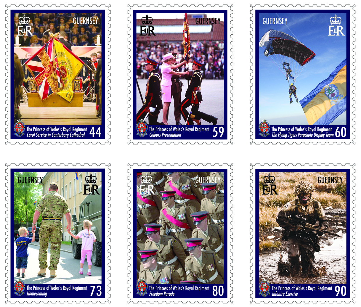 25th anniversary of The Princess of Wales's Royal Regiment celebrated with stamps
